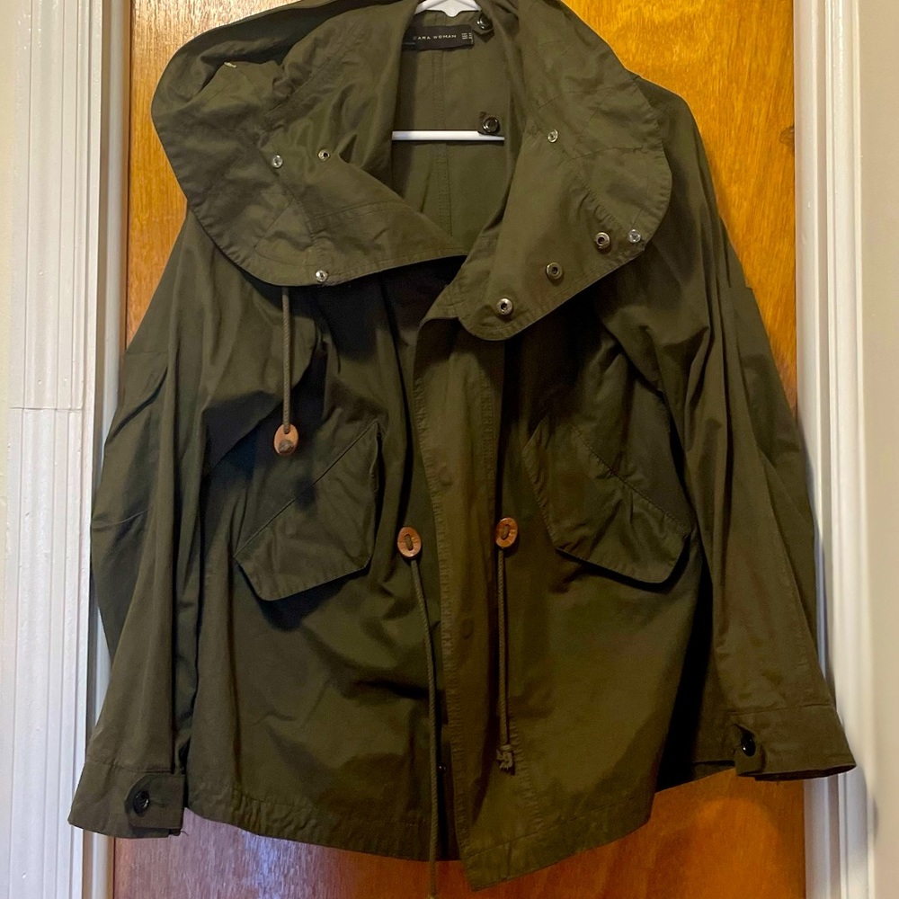Olive Green Hooded Jacket